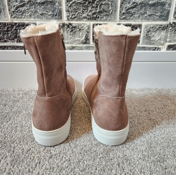 J/Slides NYC Women's Suede Winnie TAUPE Wedges Booties Size 10 - Picture 9 of 9